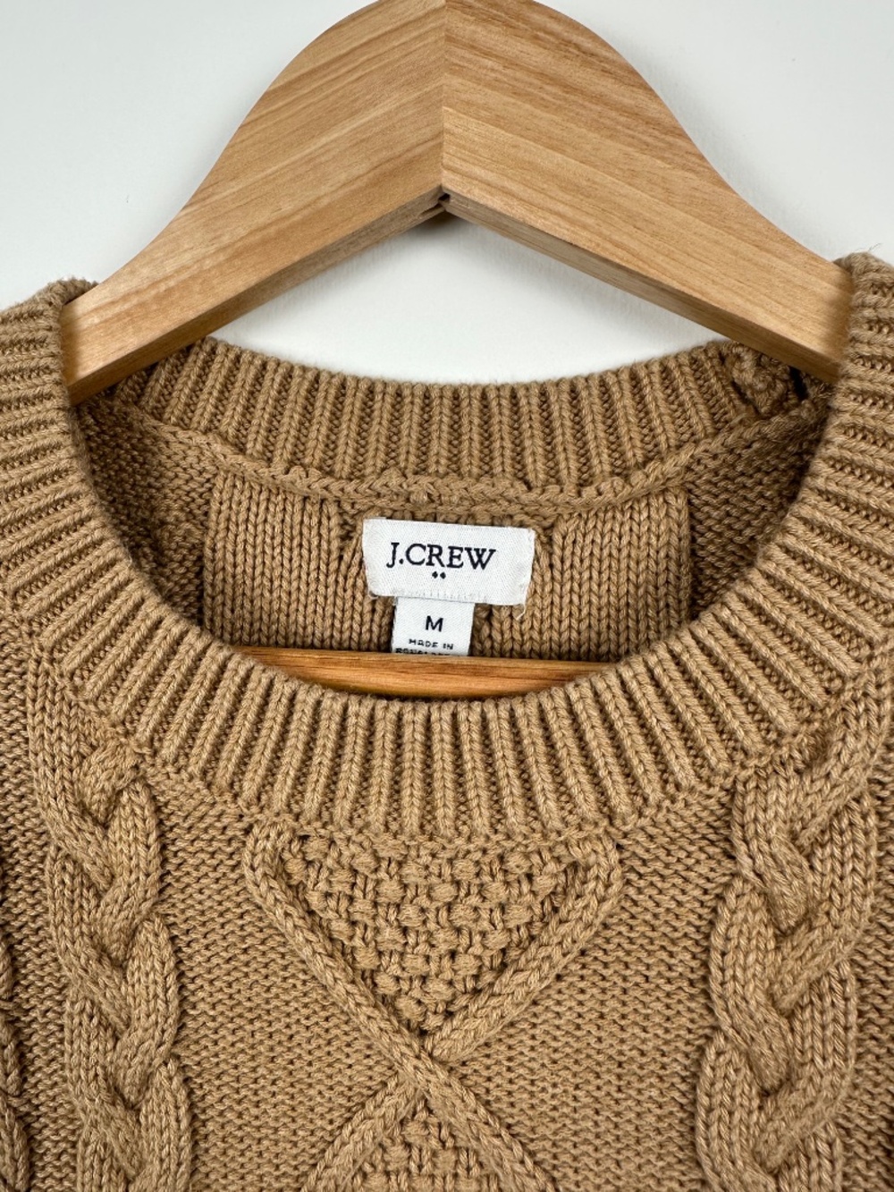 J. Crew Cable Knit Sweater Vest Brown Size M - Picture 2 of 5